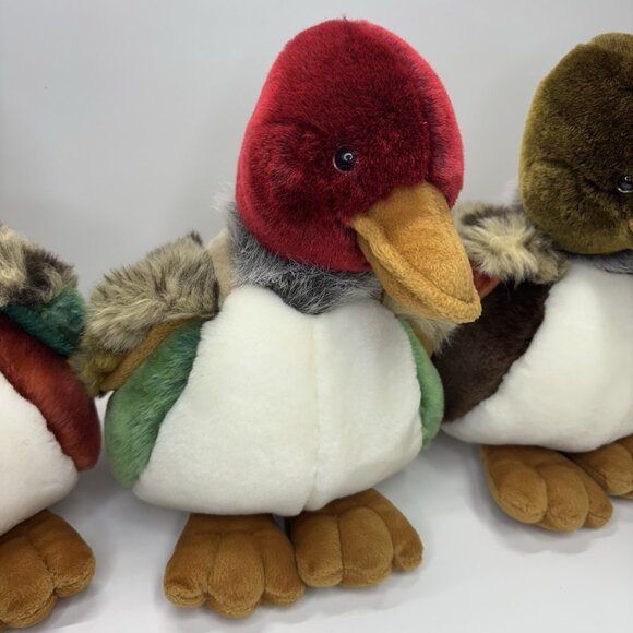 Plush Mallard Duck Stuffed Animal - lot of 3 Different EUC Colorful Clean Rare - Picture 3 of 16